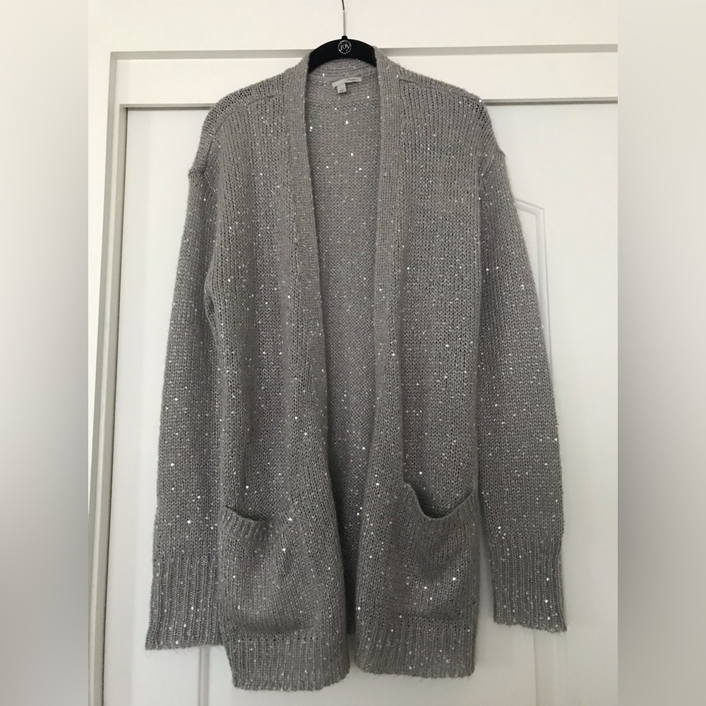 Halogen Open Front Sparkly Cardigan - image 1